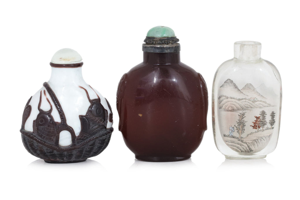 THREE SNUFF BOTTLES