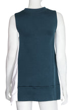 MARNI - A SLEEVELESS NAVY TOP WITH CONTRAST WHITE PANELS