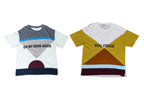 VALENTINO - TWO GEOMETRIC TEXT PRINT T-SHIRTS