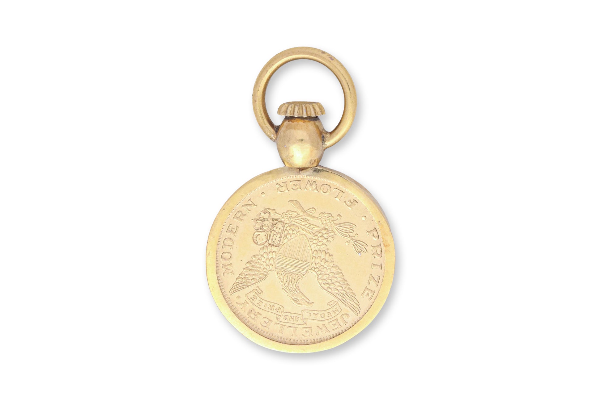 A PRIZE JEWELLERY MODERN FLOWER GOLD PENDANT