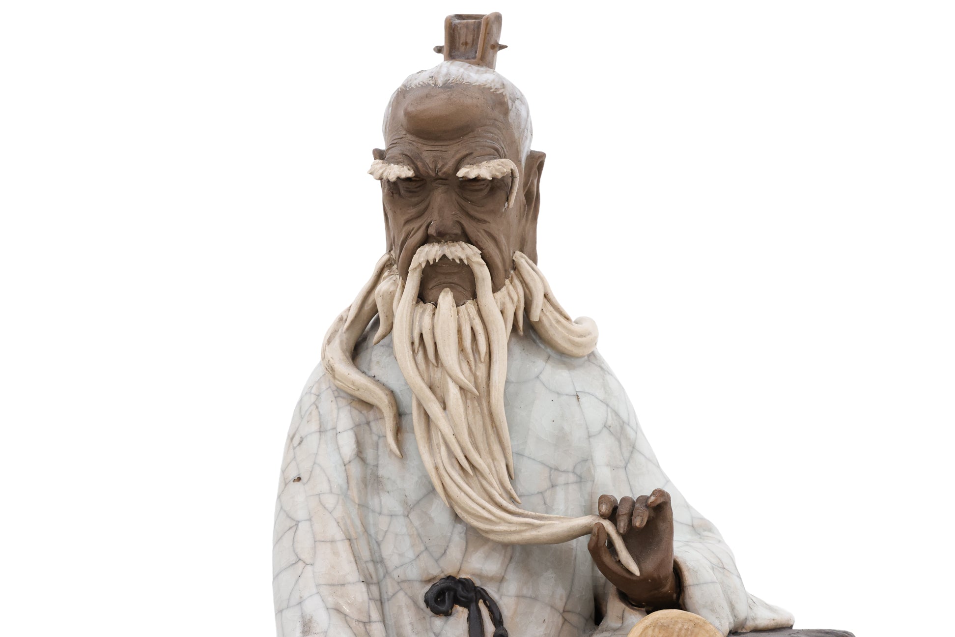A LARGE SHIWAN POTTERY FIGURE OF TAISHANG LAOJUN