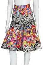 STEJELANA - A LEOPARD AND TRADITIONAL SLIPPER PRINT SKIRT