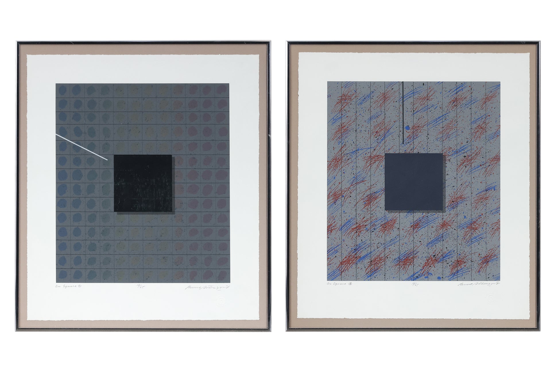 RUNE SÖDERQVIST (SWEDISH 1935-2014) 'ON SQUARE 4'; 'ON SQUARE 5' (2)