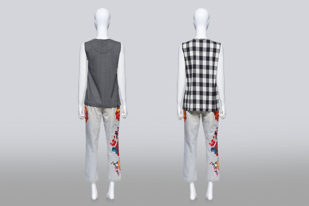 DOLCE & GABBANA - TWO SLEEVELESS TOPS AND A PAIR OF JEANS