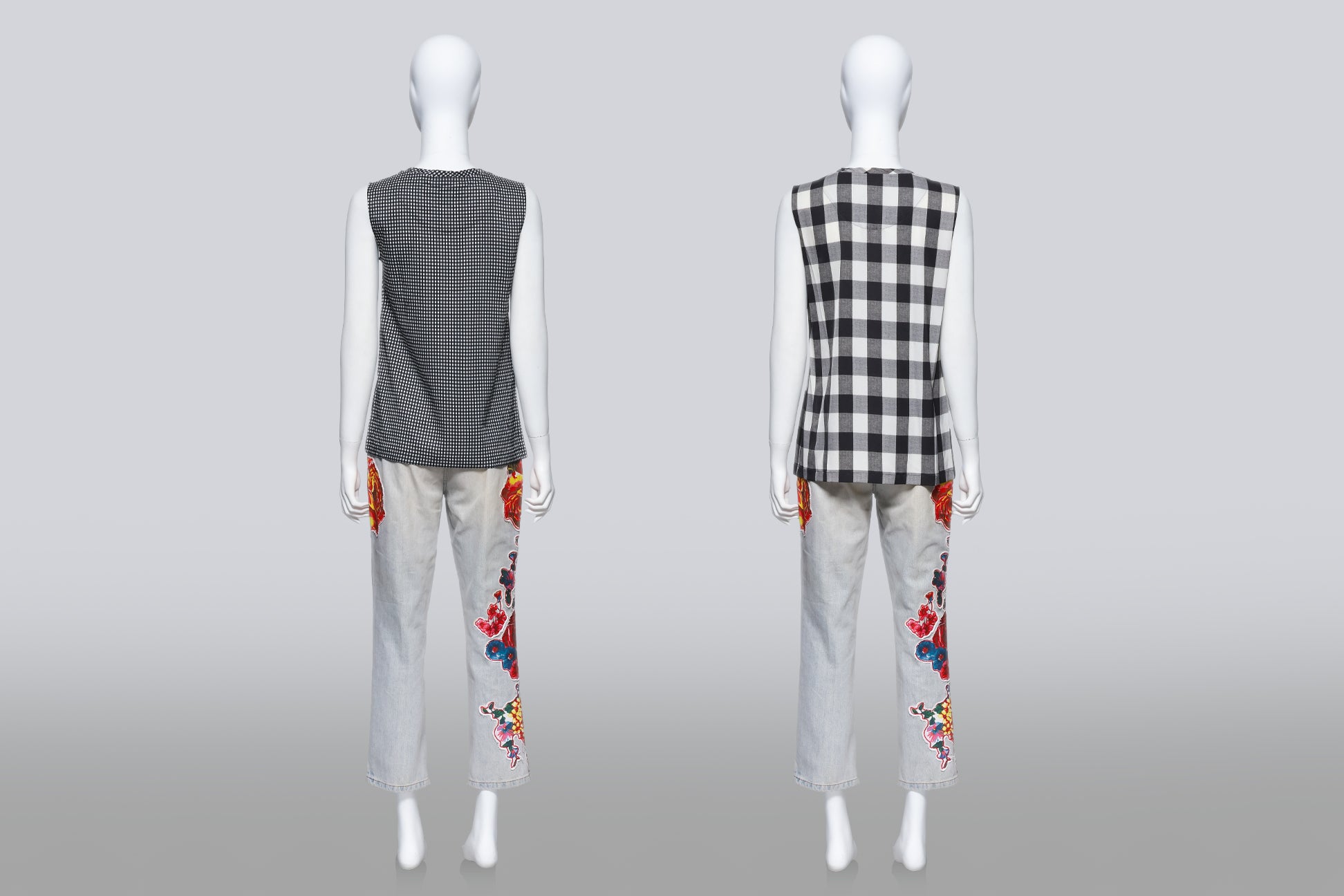 DOLCE & GABBANA - TWO SLEEVELESS TOPS AND A PAIR OF JEANS