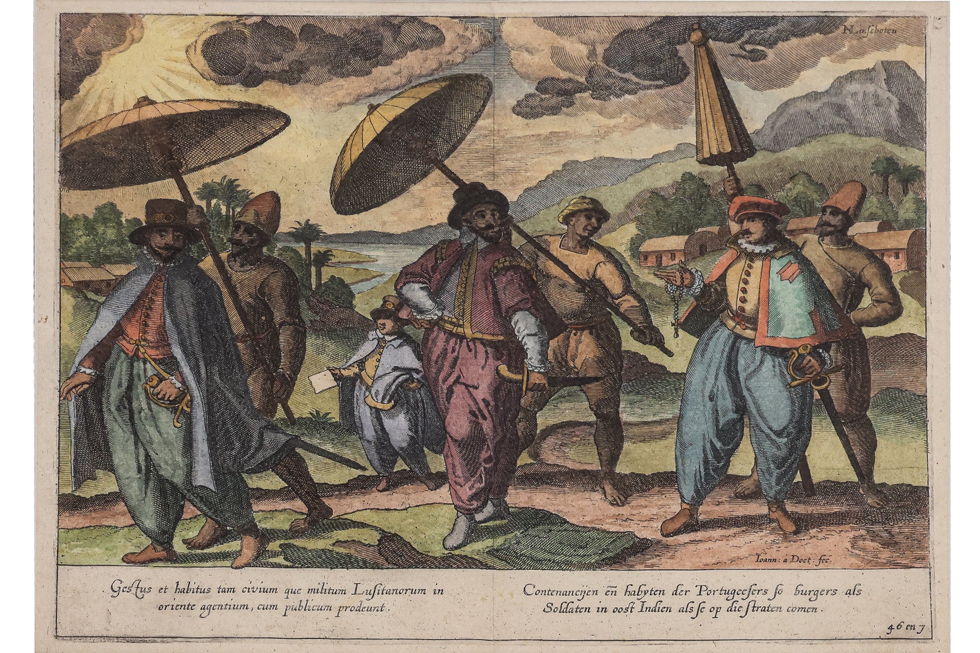 FOUR ETHNOGRAPHIC ENGRAVINGS OF PORTUGUESE PEOPLES, JOHANNES & BAPTISTA A DOETECHUM, 1598