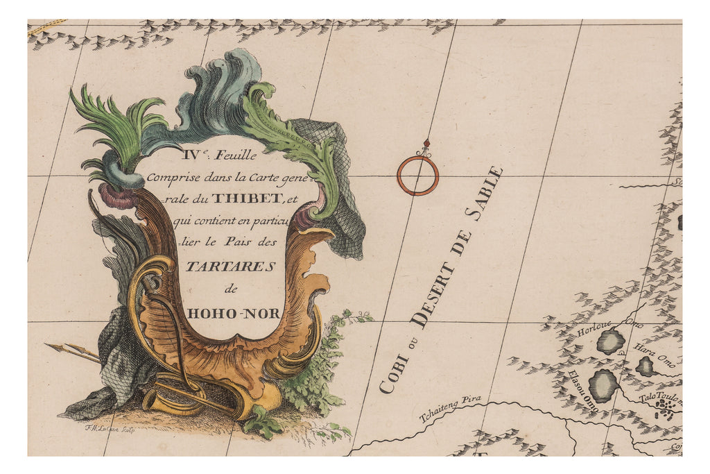 TWO EARLY HAND-COLOURED AND ENGRAVED MAPS OF TIBET, JEAN B. B. D'ANVILLE, 1737
