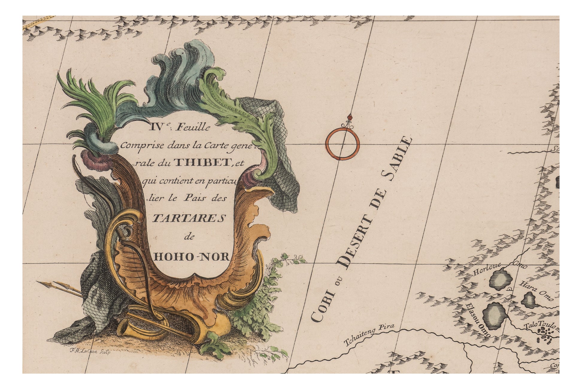 TWO EARLY HAND-COLOURED AND ENGRAVED MAPS OF TIBET, JEAN B. B. D'ANVILLE, 1737