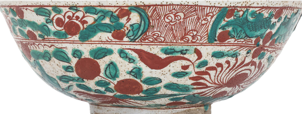 A POLYCHROME ENAMELLED BOWL