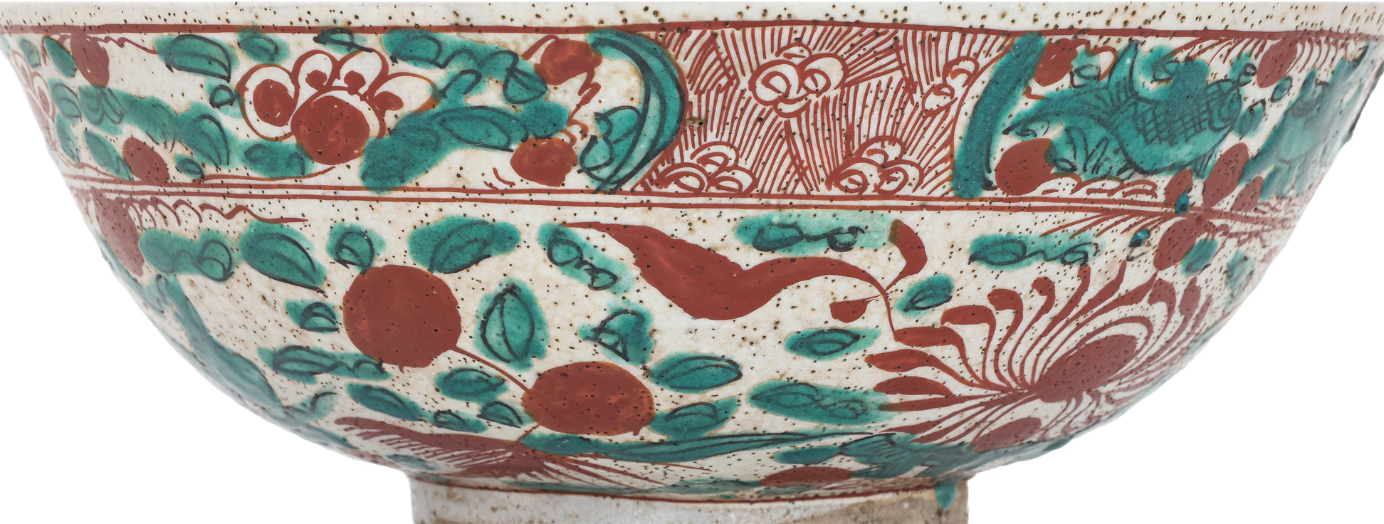 A POLYCHROME ENAMELLED BOWL