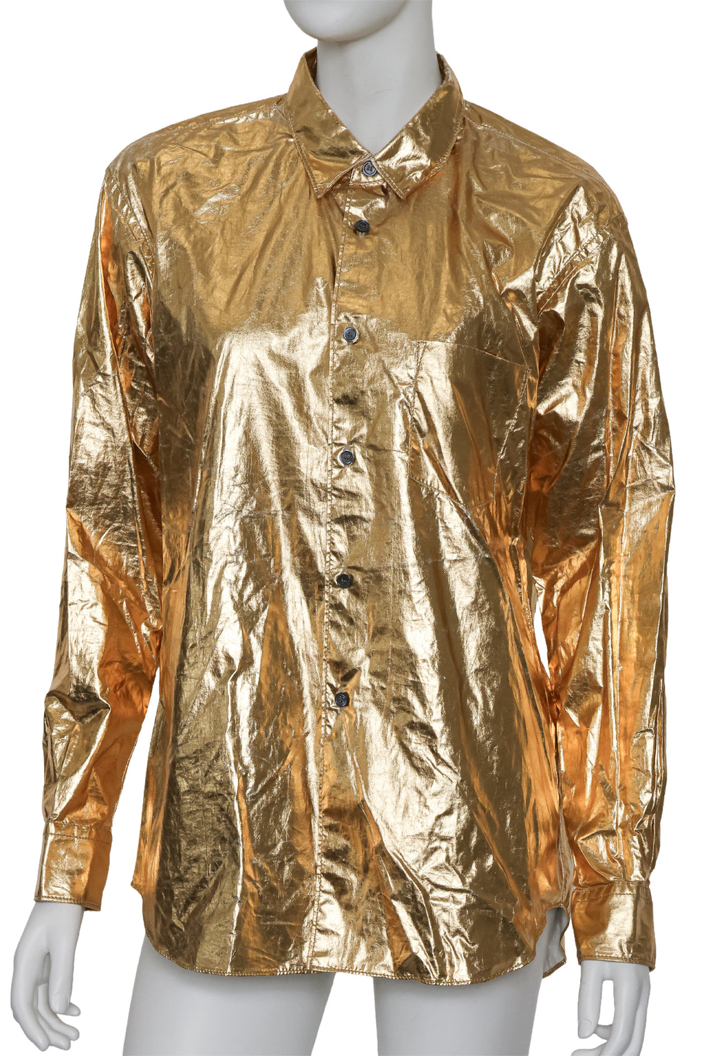 COMME DES GARÇONS SHIRT - A METALLIC GOLD LONG SLEEVE SHIRT