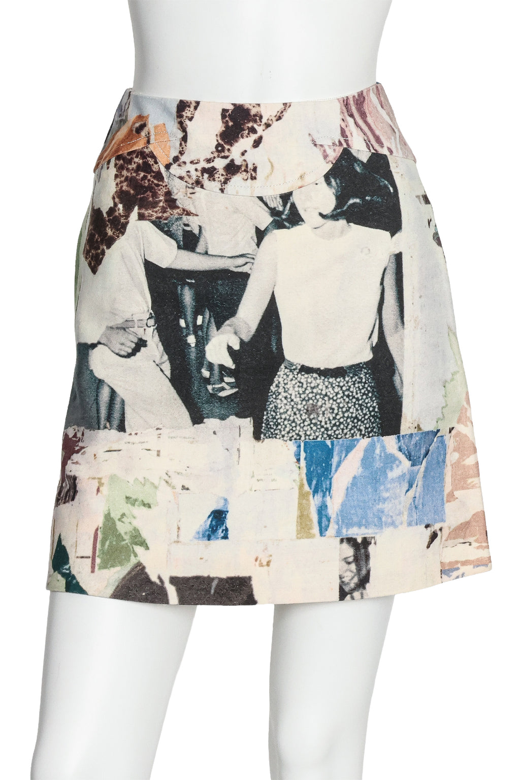 CARVEN - A PHOTOGRAPHIC COLLAGE PRINT MINI SKIRT