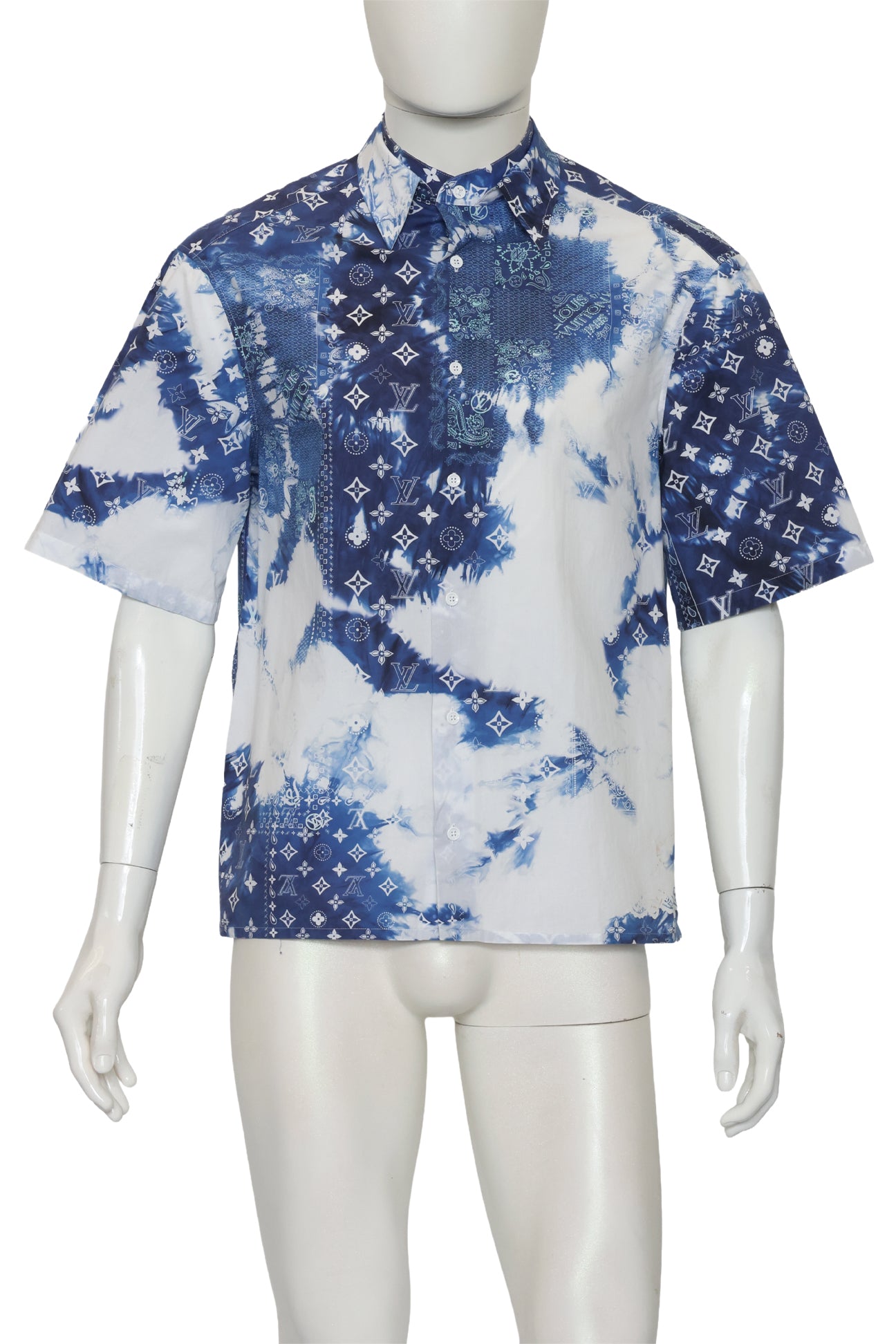 LOUIS VUITTON X VIRGIL ABLOH - A BUTTON UP MONOGRAMMED SHIRT, 2022