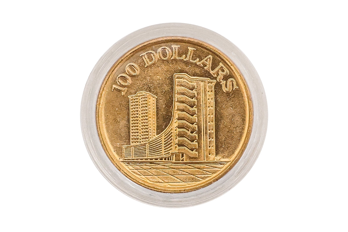 SINGAPORE, 10TH ANNIVERSARY $100 GOLD COIN 1965-1975