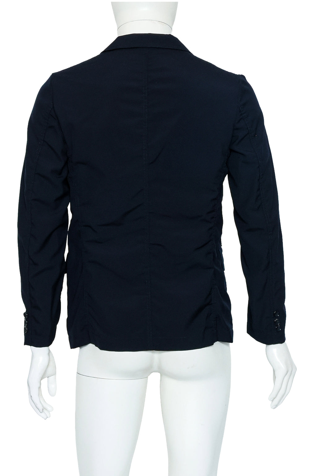 COMME DES GARÇONS HOMME - A NAVY WOOL AND COTTON BLAZER