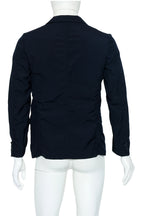 COMME DES GARÇONS HOMME - A NAVY WOOL AND COTTON BLAZER