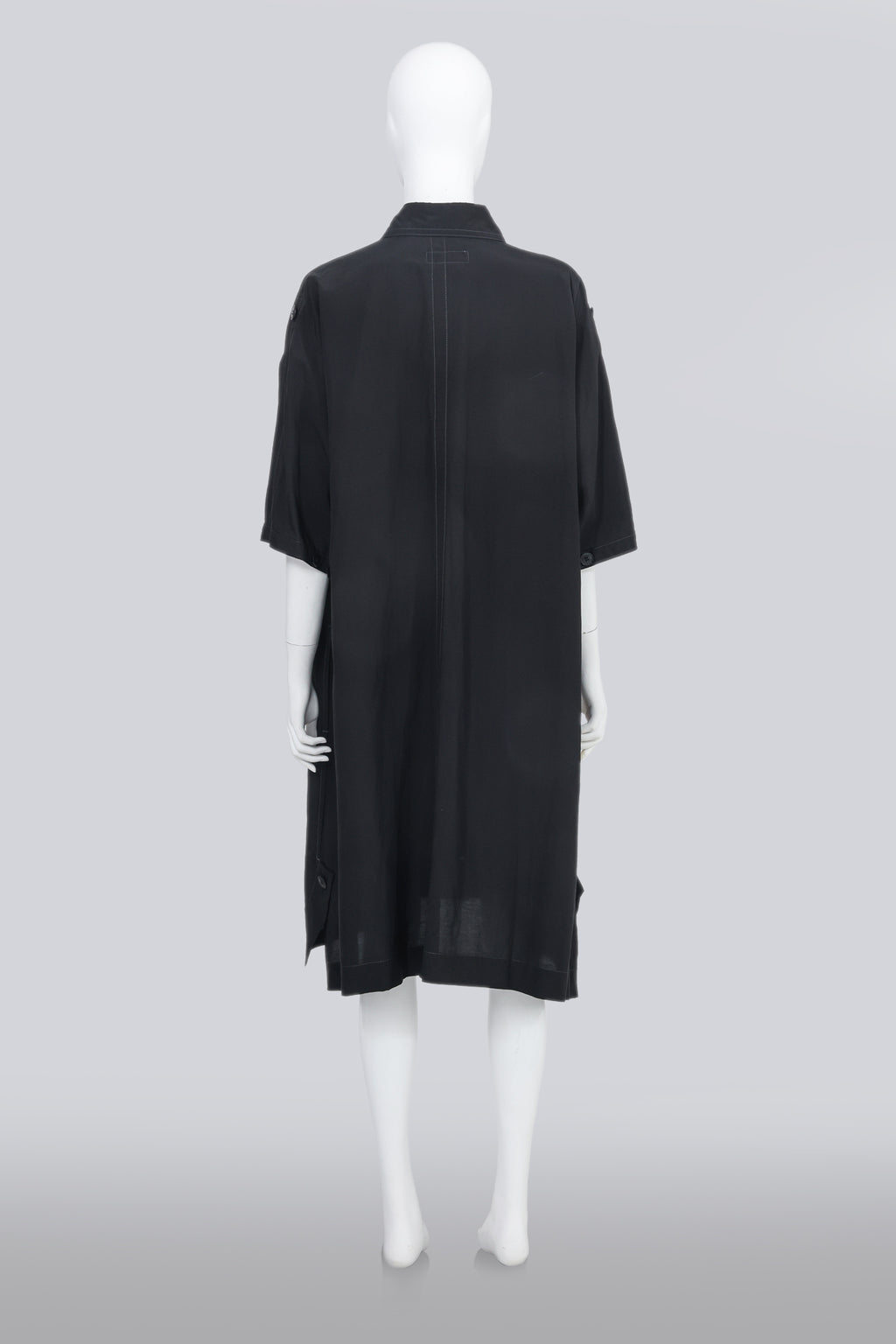 Y'S - A BLACK UTILITY DRESS