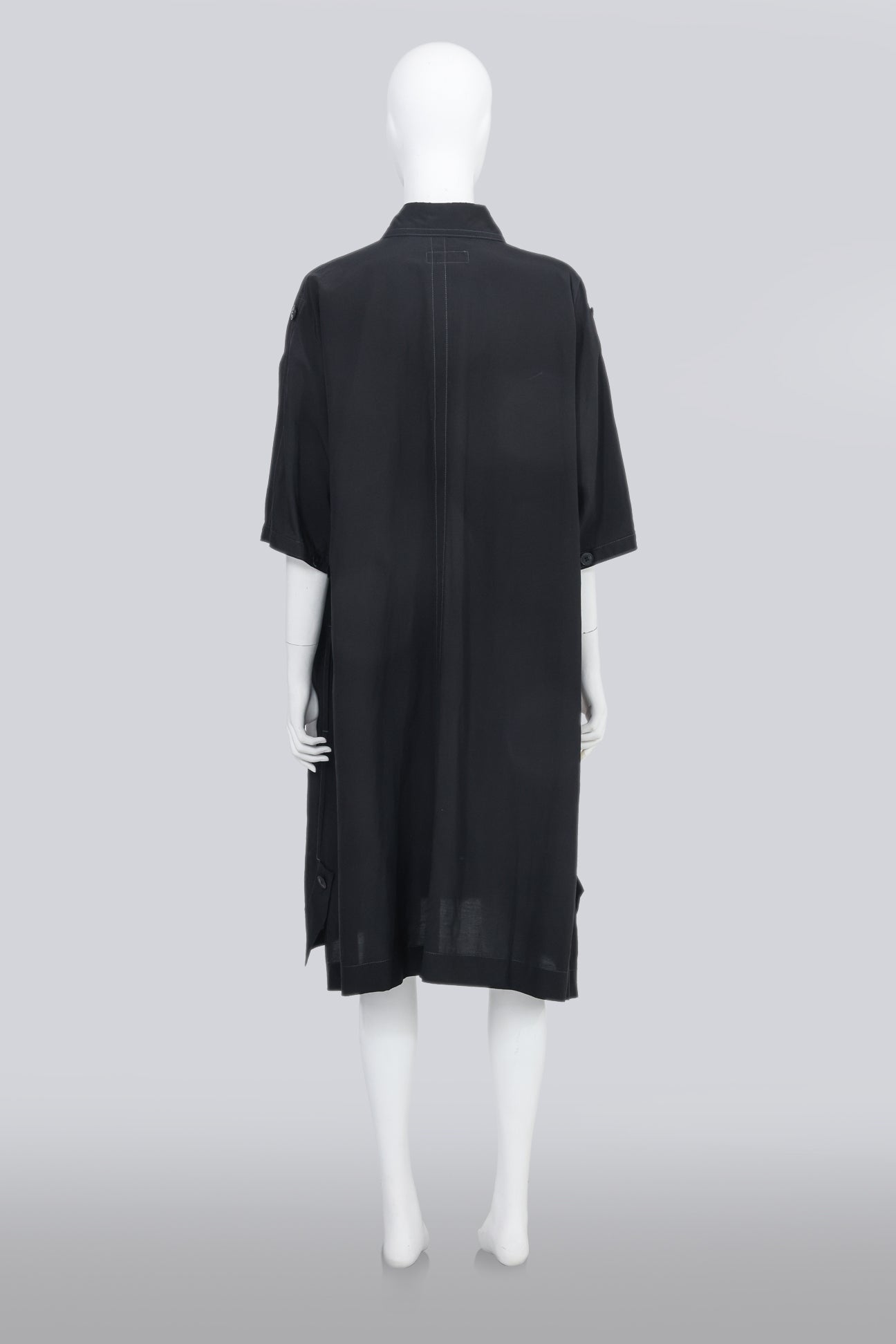 Y'S - A BLACK UTILITY DRESS