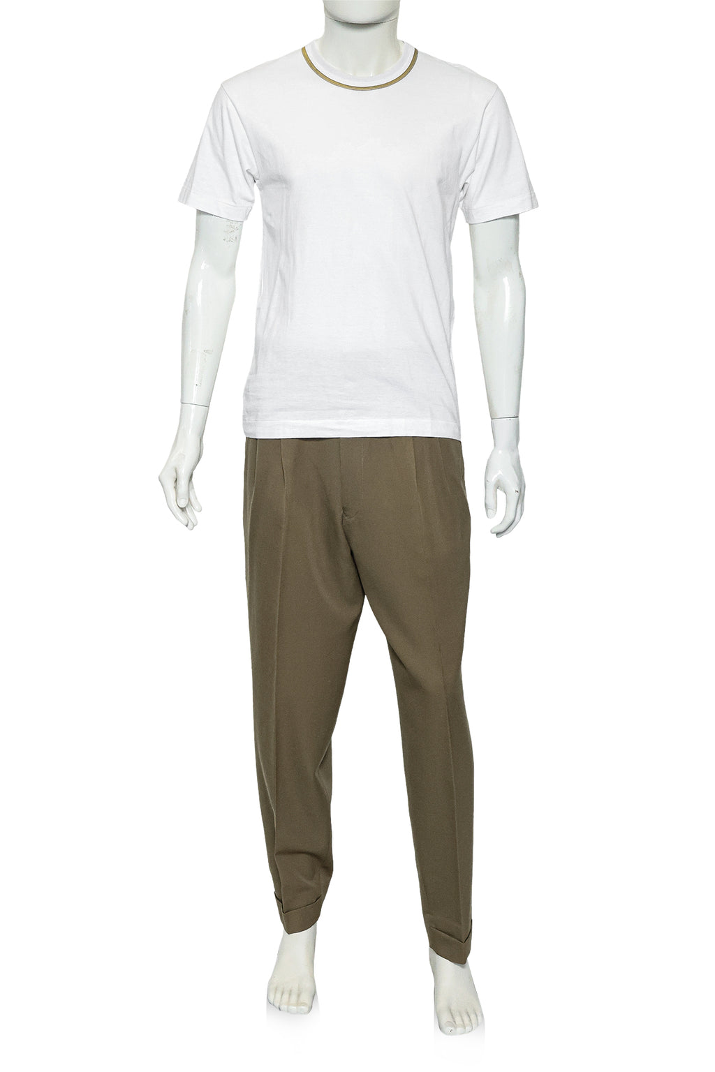 COMME DES GARCONS HOMME PLUS - A WHITE AND BEIGE ENSEMBLE
