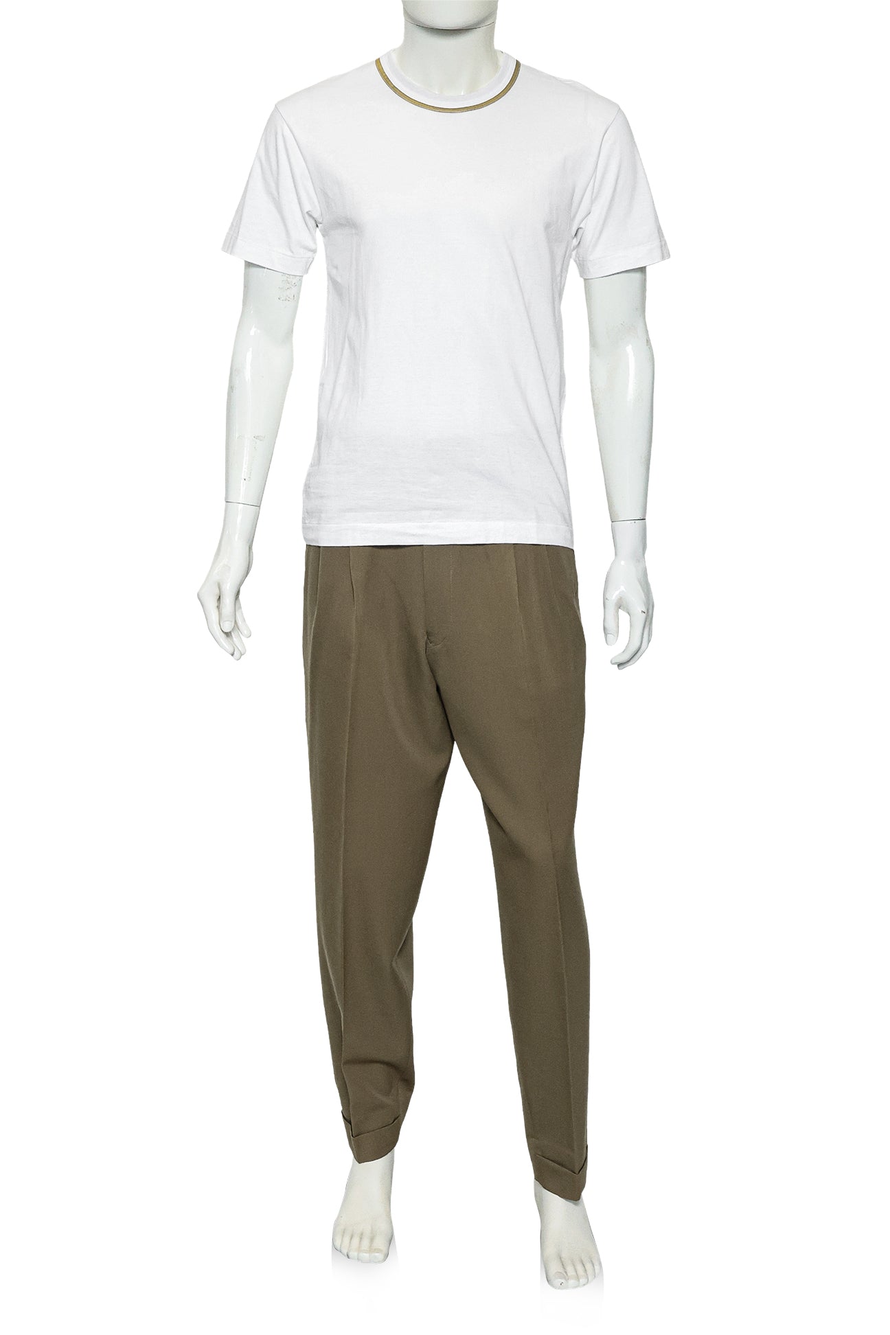 COMME DES GARCONS HOMME PLUS - A WHITE AND BEIGE ENSEMBLE
