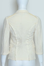 COMME DES GARÇONS - A CREAM LACE TEXTURED BLAZER