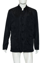 SHANGHAI TANG - A BLACK NYLON MAO JACKET