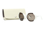 MARNI - A PAIR OF WHITE ROUND SUNGLASSES