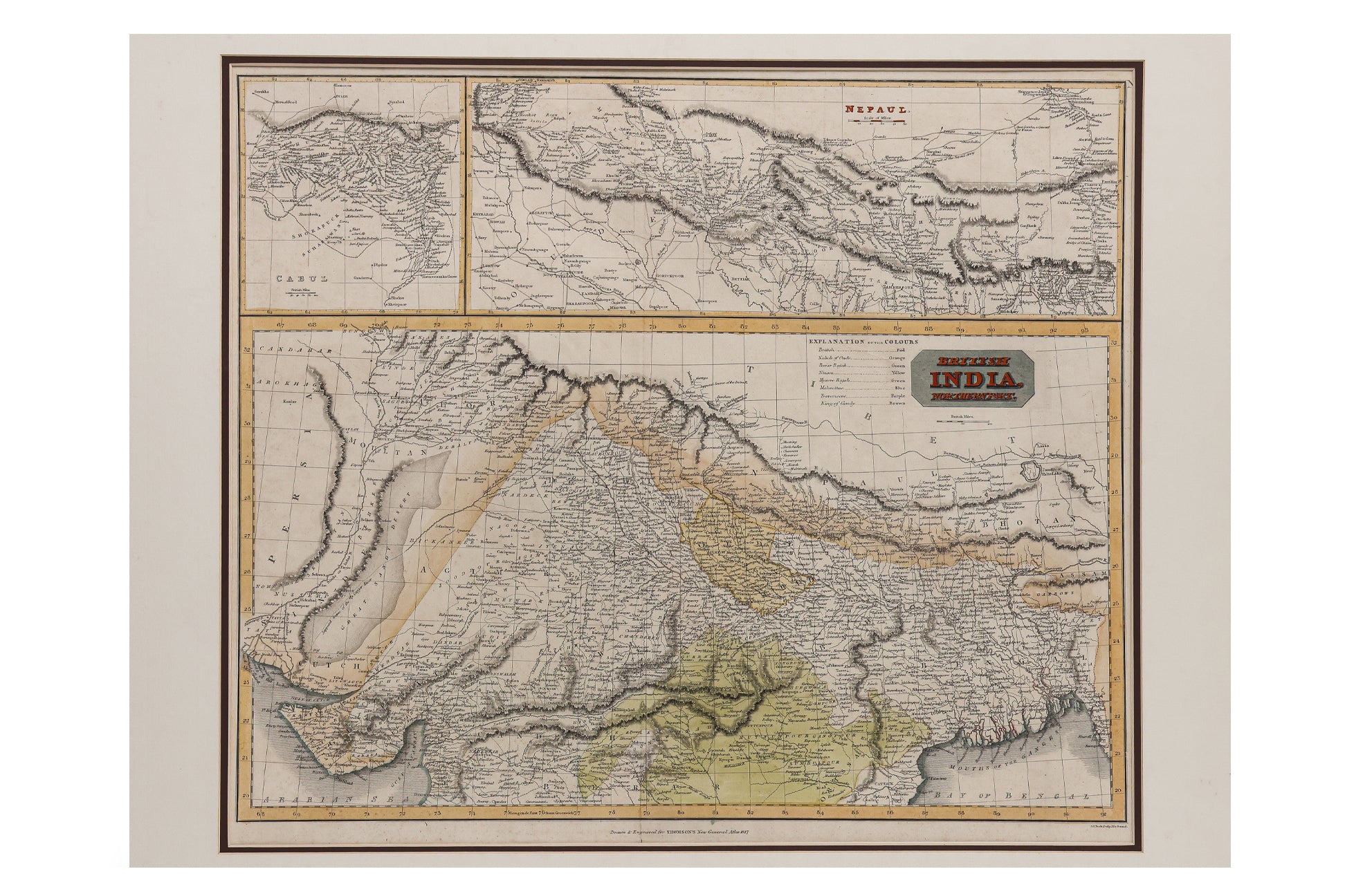 BRITISH INDIA, NORTHERN PART, JOHN THOMSON, 1817