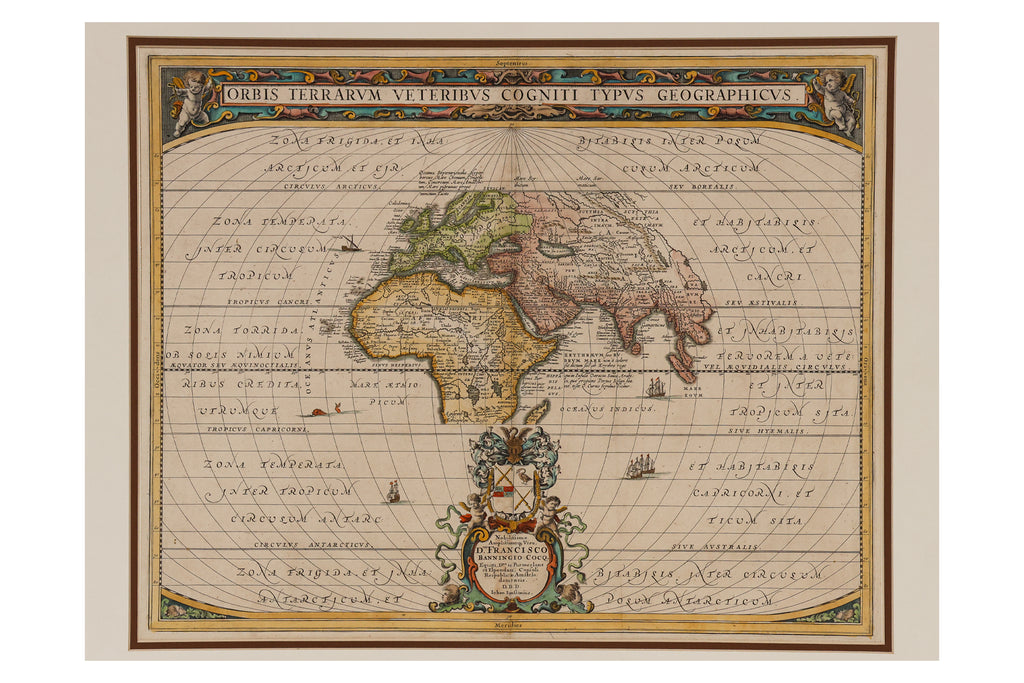 ORBIS TERRARUM VETERIBUS COGNITI TYPUS GEOGRAPHICUS, JOHANNES JANSSONIOUS, 1741