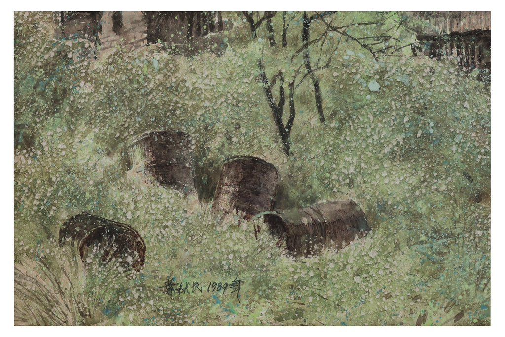 YE XIANMIN (CHINESE, B. 1958) - BOY CARRYING BUCKET