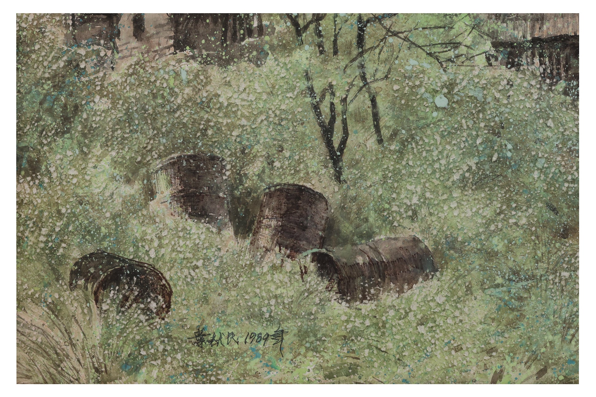 YE XIANMIN (CHINESE, B. 1958) - BOY CARRYING BUCKET