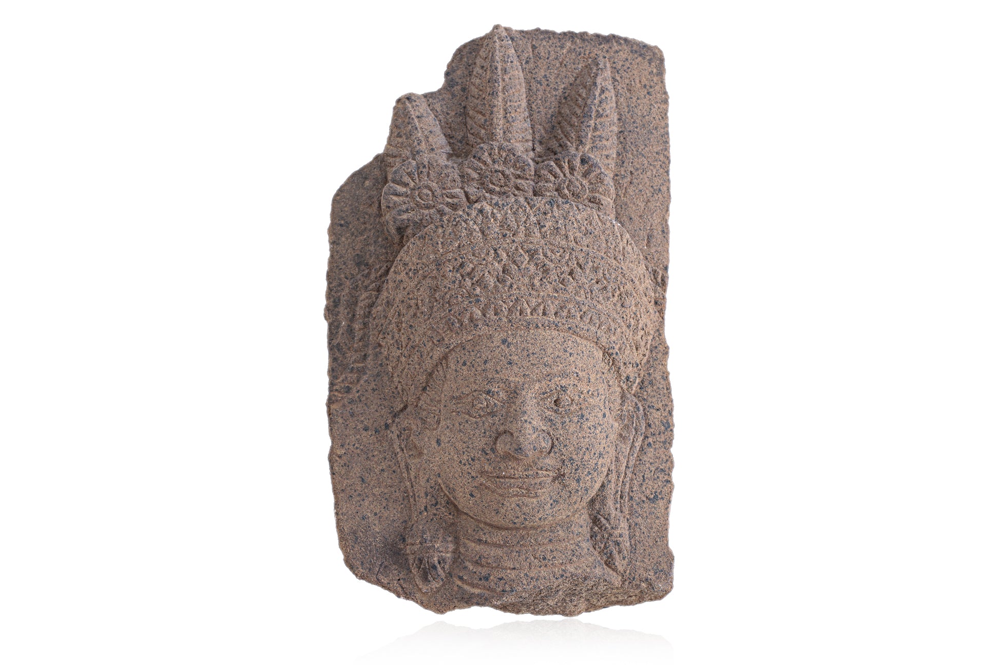 A CAMBODIAN KHMER STONE APSARA RELIEF