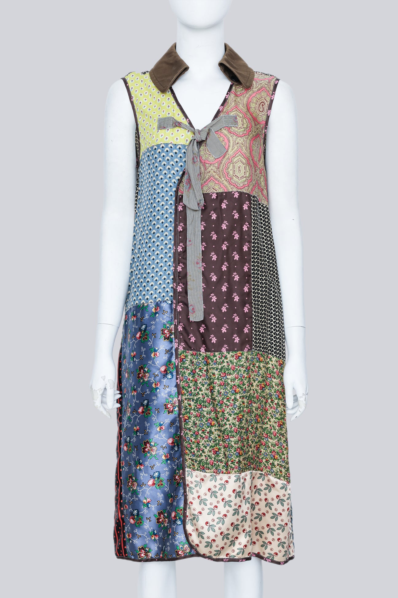COMME DES GARÇONS TRICOT - A 2012 PATCHWORK SLEEVELESS DRESS