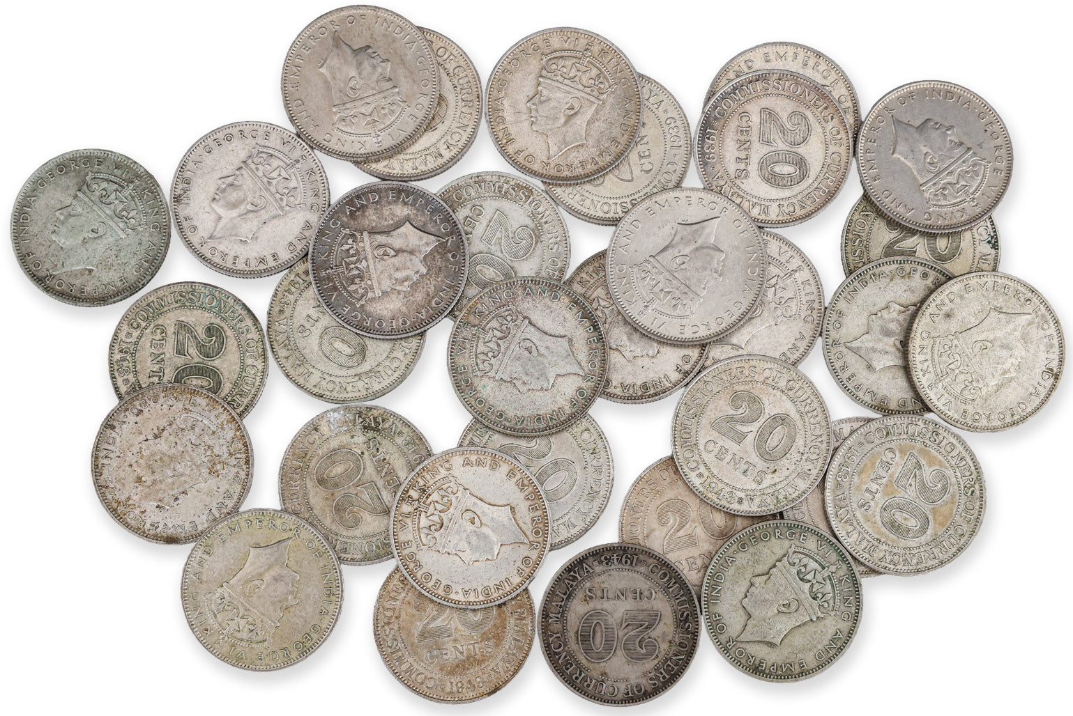 MALAYA - GEORGE VI, 20 CENTS 1939-1945 (31)