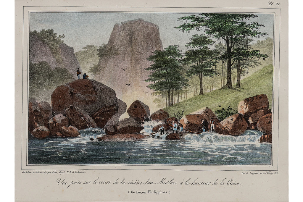 THREE HAND-COLOURED LITHOGRAPHS OF THE PHILIPPINES, EDMOND BIGOT DE LA TOUANNE, 1828