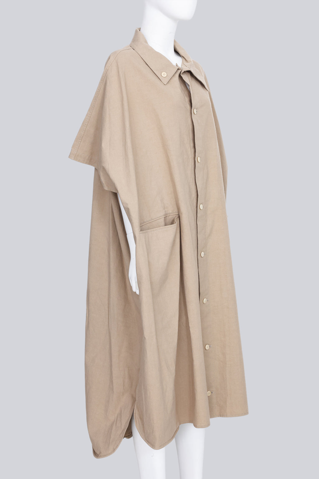 REGULATION YOHJI YAMAMOTO - A BEIGE TENT UTILITY DRESS