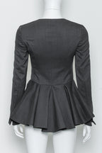 MIHARA YASUHIRO - A GREY PEPLUM JACKET