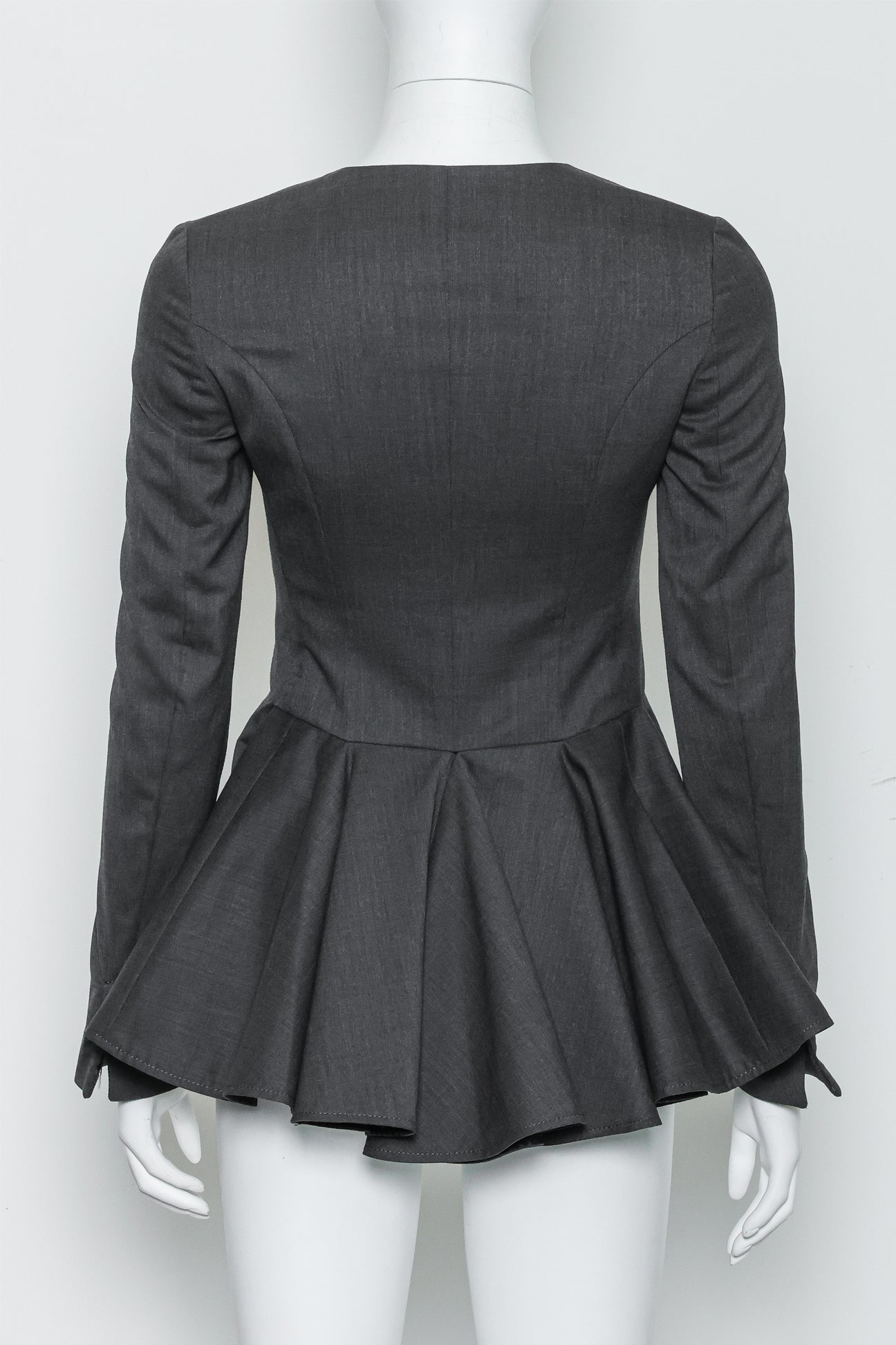 MIHARA YASUHIRO - A GREY PEPLUM JACKET