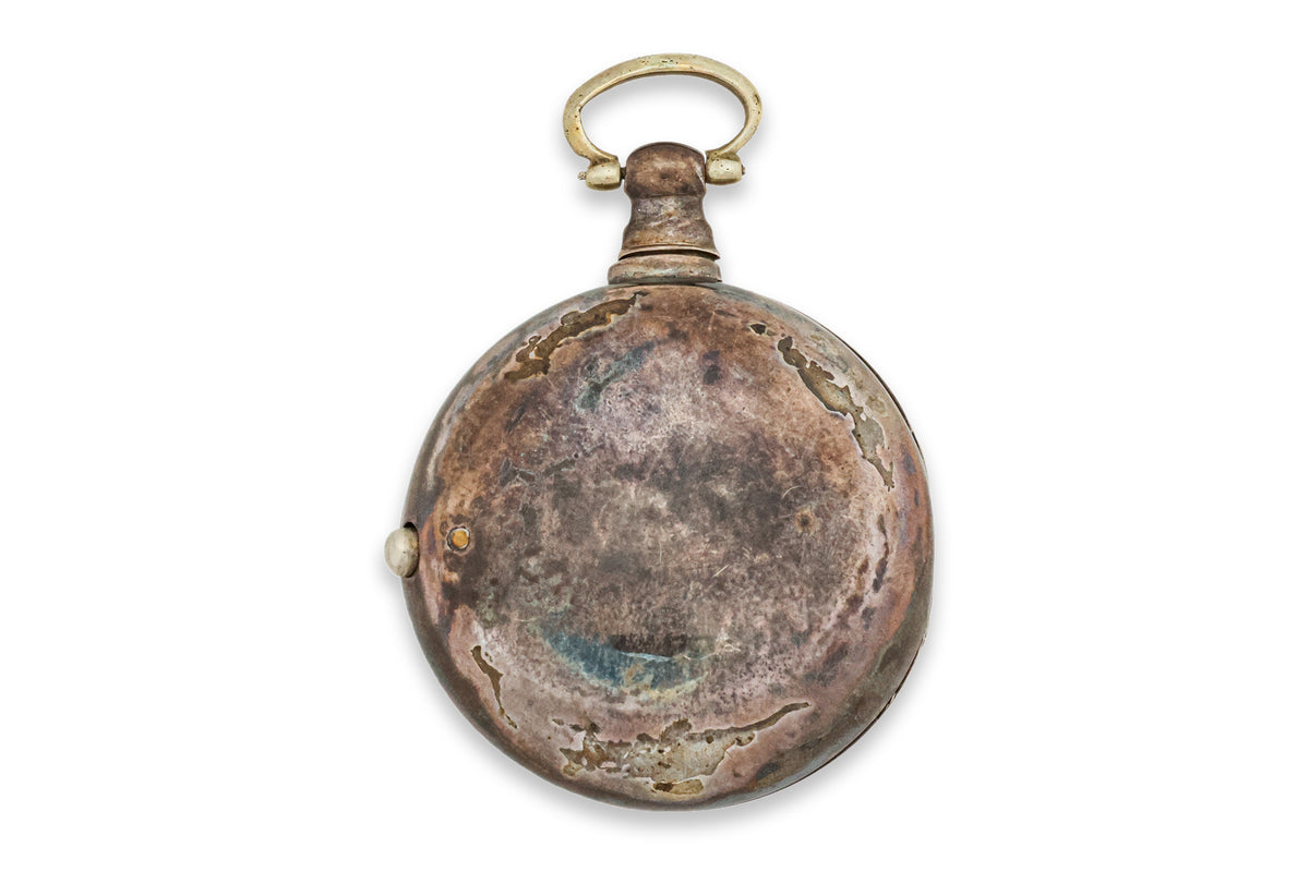 A GEORGE III SILVER PAIR CASED POCKET WATCH