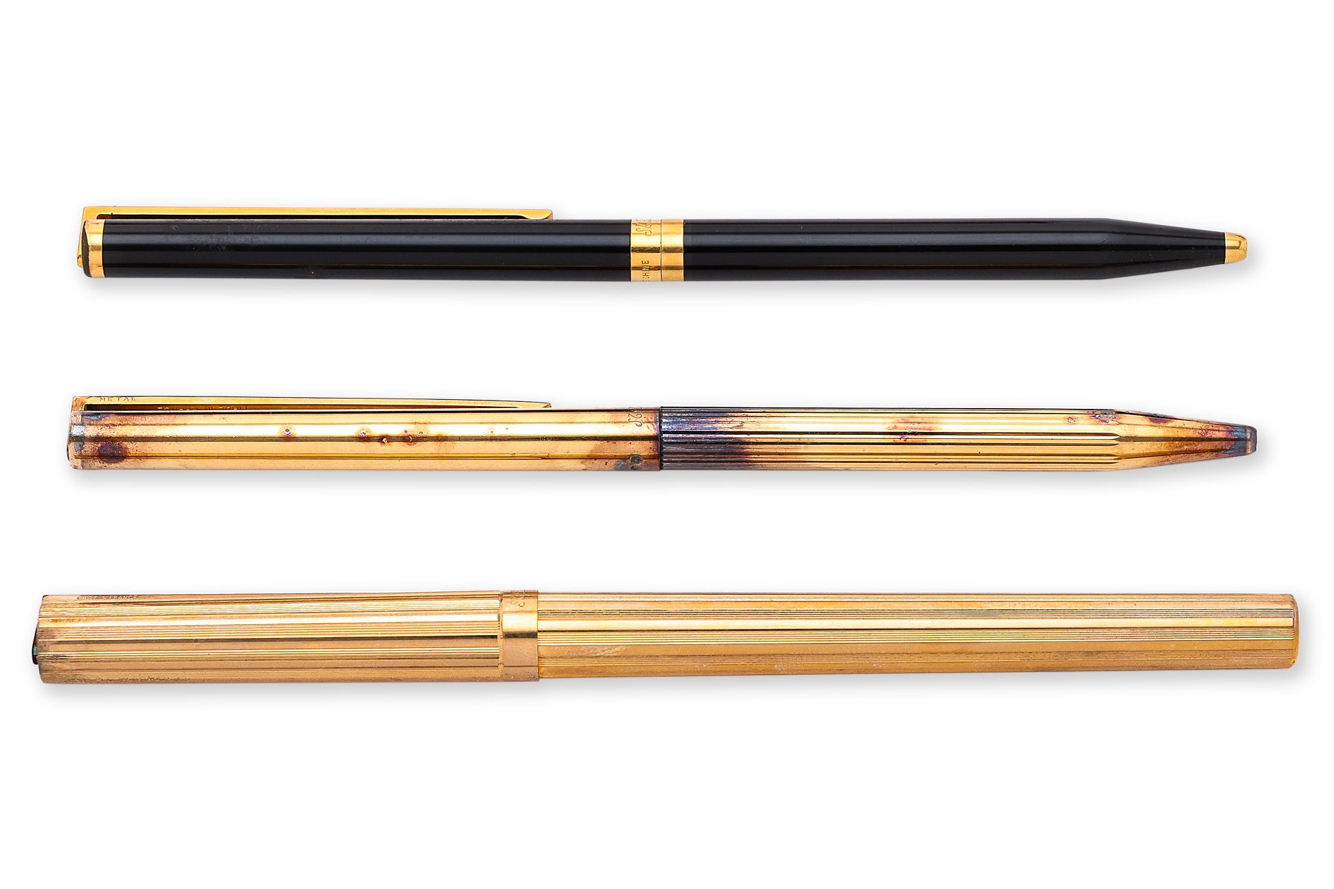 A GROUP OF THREE ST DUPONT PENS