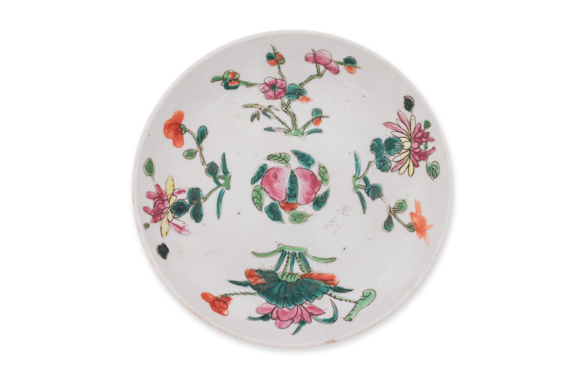 GROUP OF FIVE FAMILLE ROSE PORCELAIN WARES