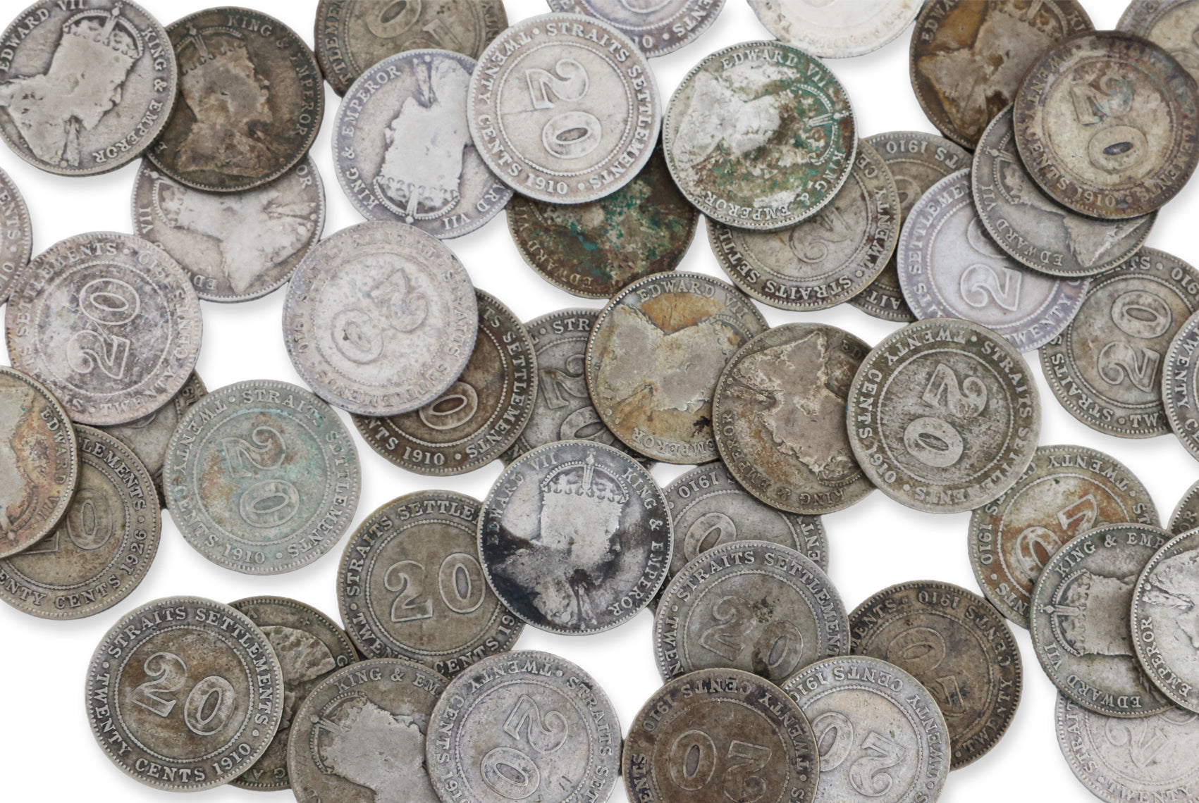 STRAITS SETTLEMENTS - EDWARD VII, 1910 20 CENTS (50)