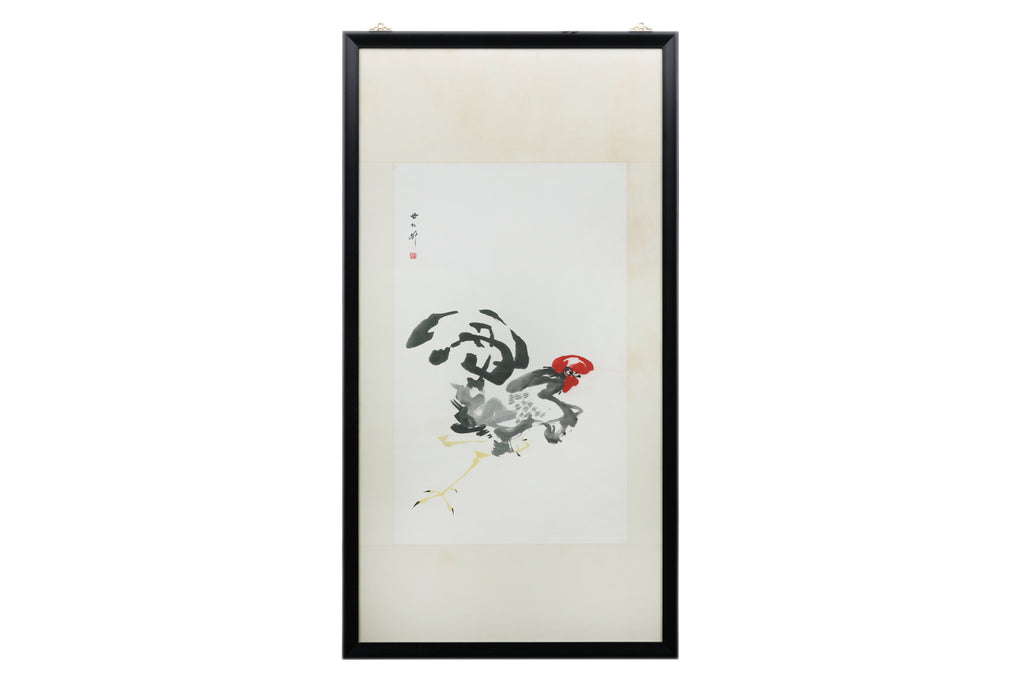 KAM ZIN CHOON (SINGAPORE, B.1931) - FIGHTING COCKEREL