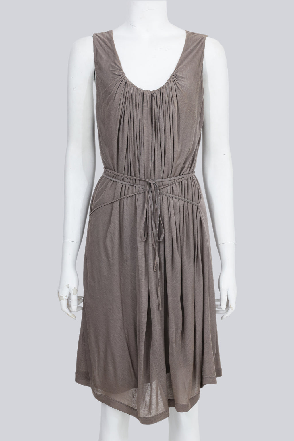 STELLA MCCARTNEY - A TAUPE CINCHED DRESS