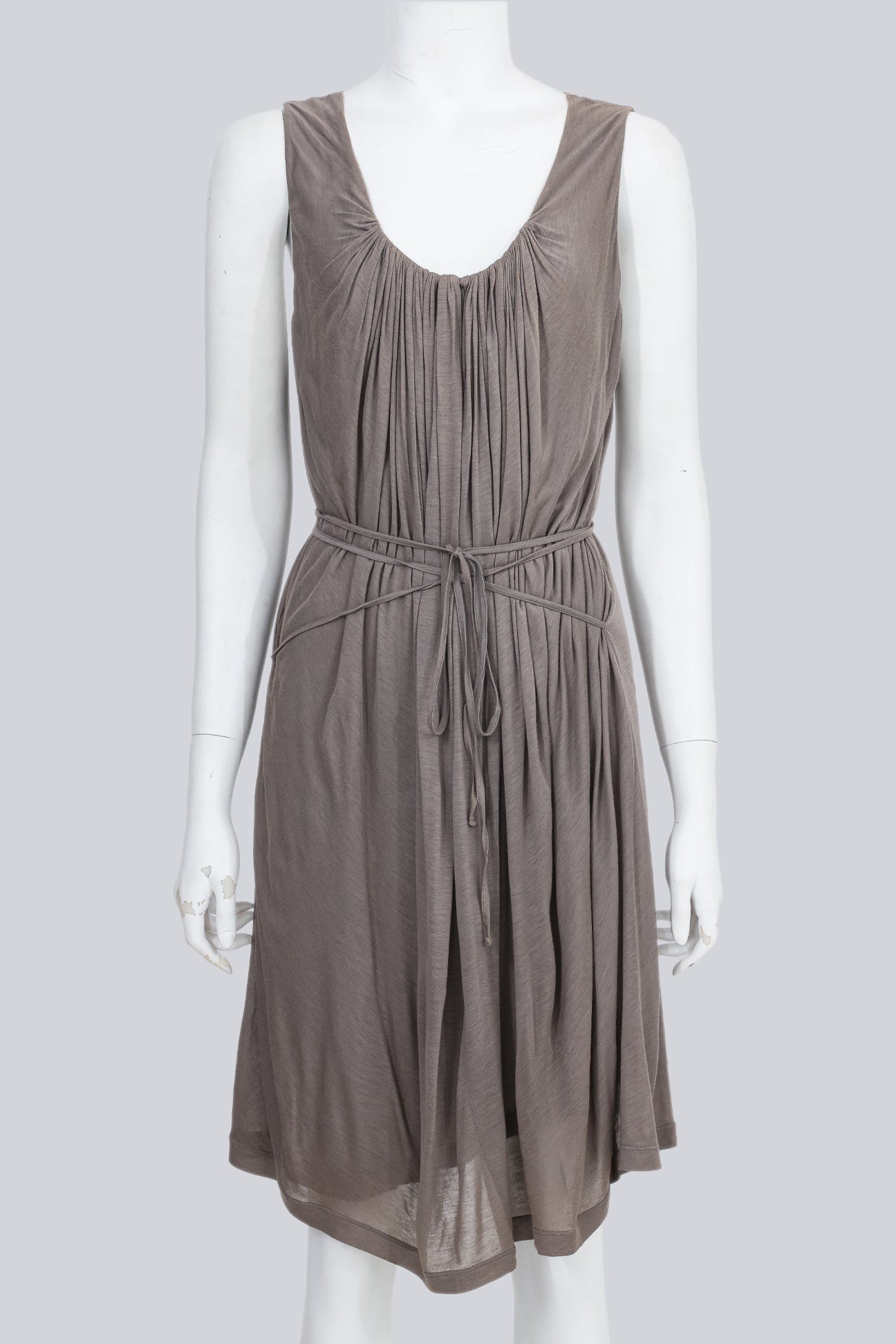 STELLA MCCARTNEY - A TAUPE CINCHED DRESS