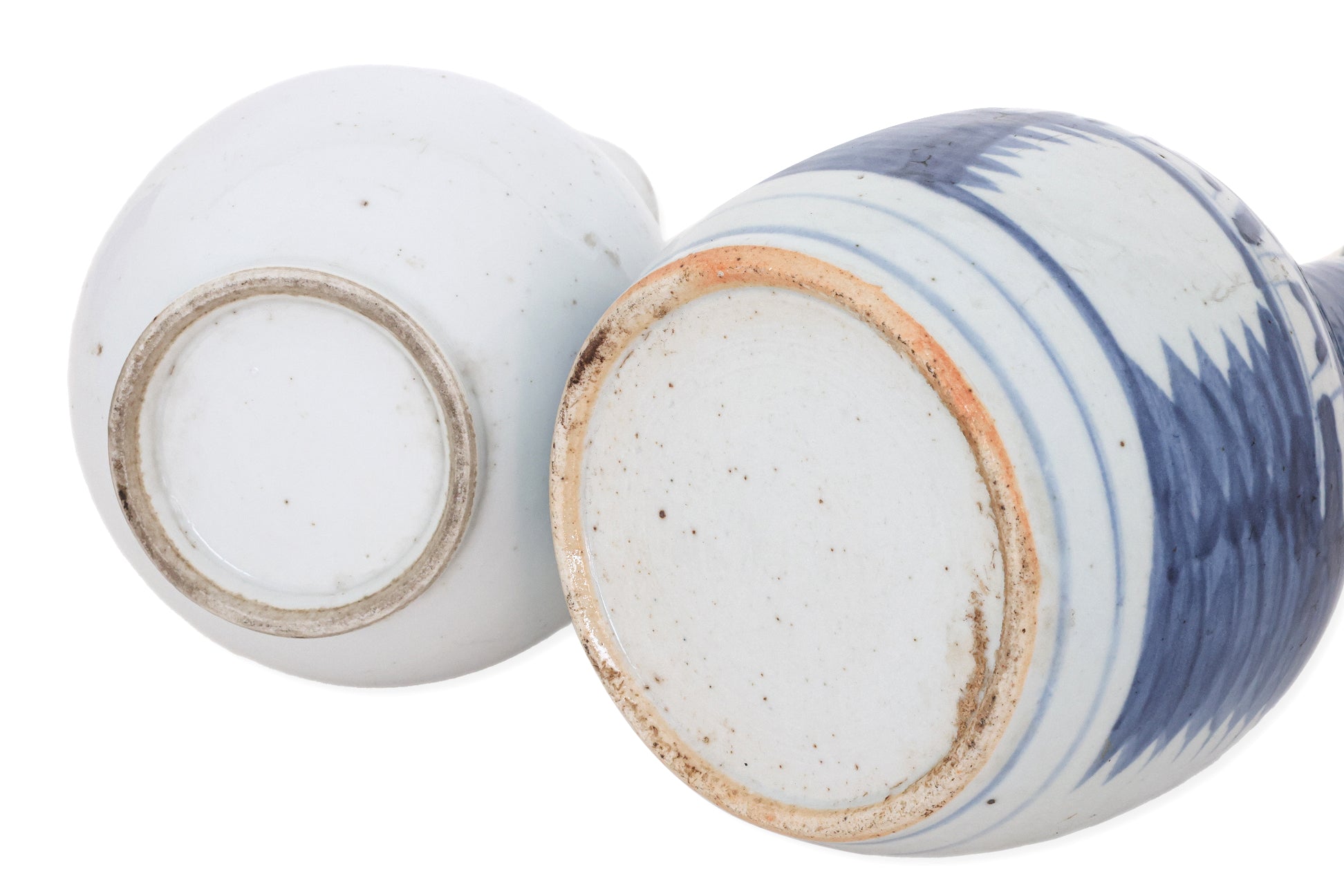 TWO PORCELAIN BOTTLE VASES