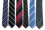 DKNY, HUGO BOSS AND ERMENEGILDO ZEGNA - A GROUP OF SIX STRIPED MEN'S TIES