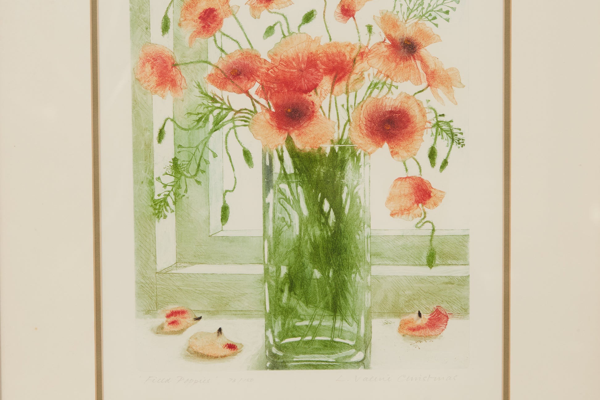 VALERIE CHRISTMAS (XX-XXI) - TWO PRINTS OF FLOWERS