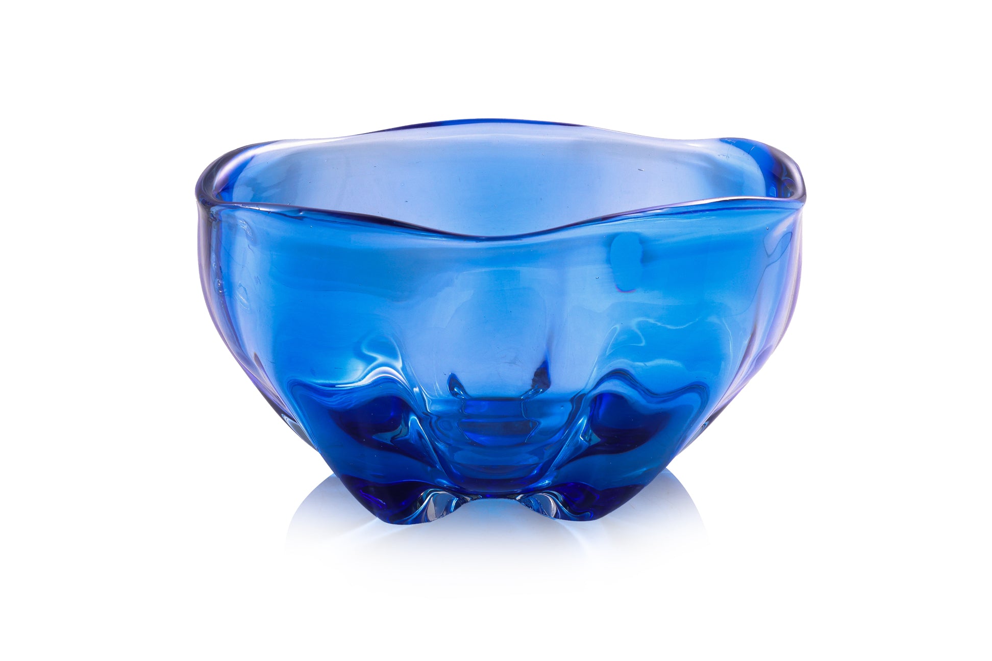 A GROUP OF THREE LARGE ART GLASS PIECES