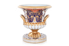 A LARGE IMARI PORCELAIN URN